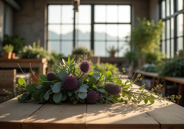 Floral workshop in an industrial-style studio